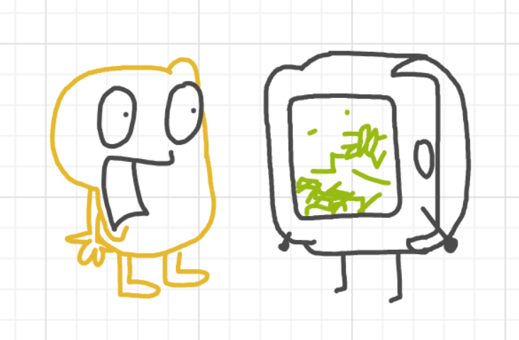 A panel from I've Been Everywhere, Man, episode nine of the Board Boards object show by Furretwalk/WalkingFurret.